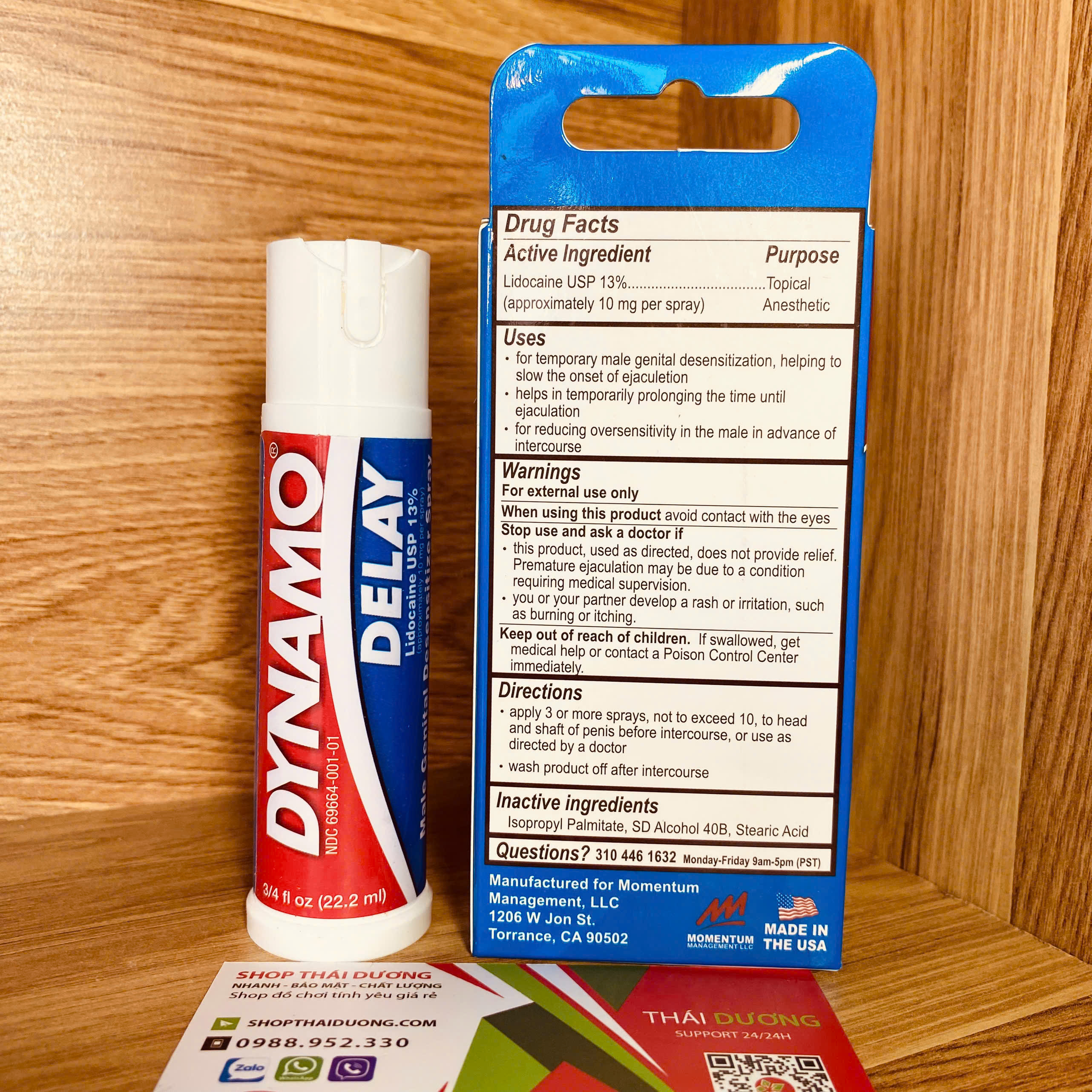 Chai Xịt Kéo Dài Thời Gian Dynamo Delay 22ml Chính Hãng Mỹ - sextoyshop247.