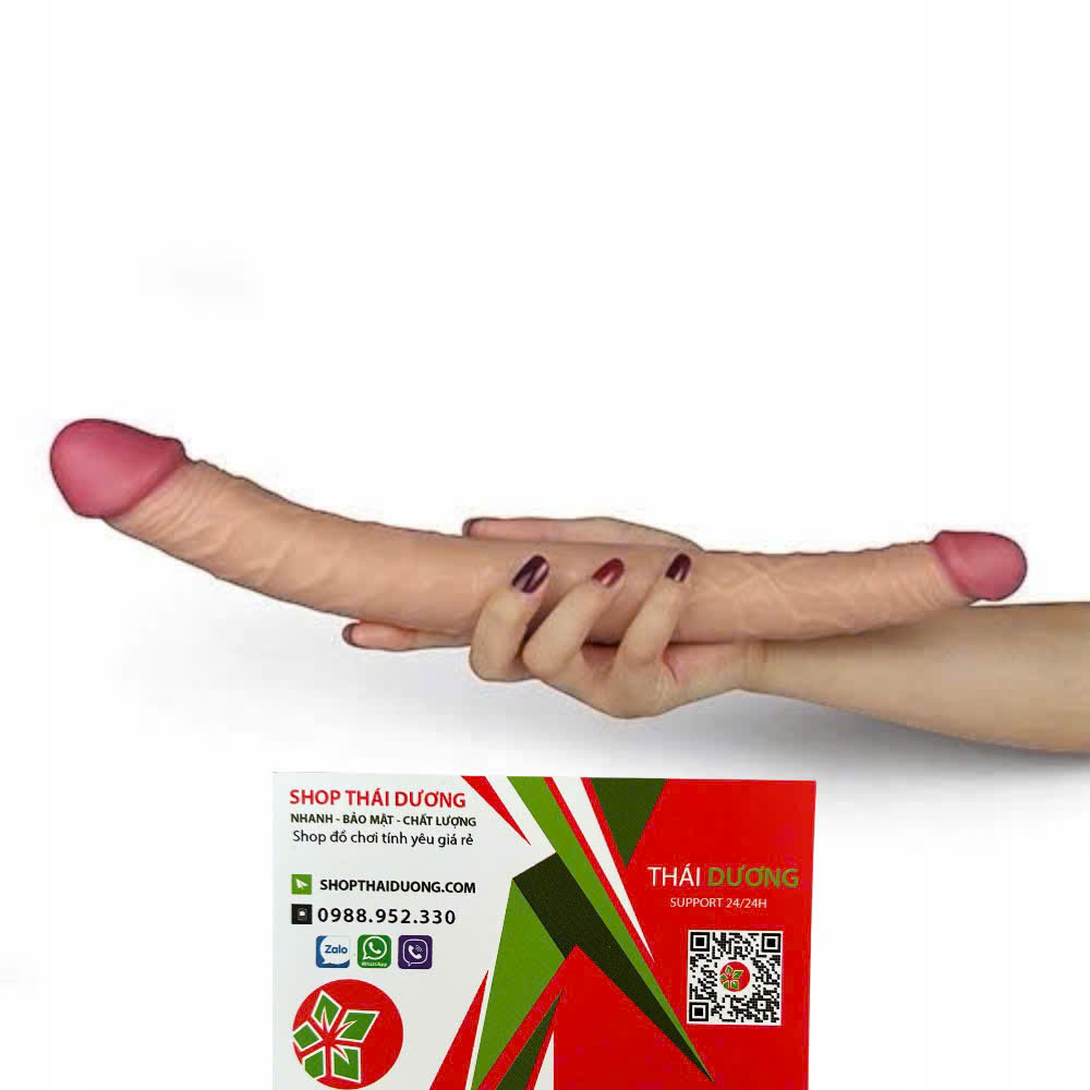 Lovetoy Phthalate-Free dương vật giả hai đầu siêu mềm uốn cong được