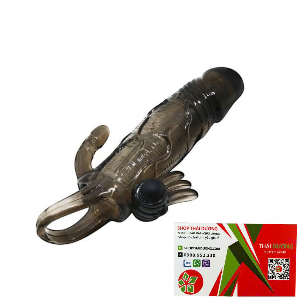 Bao cao su Braveman đôn to dương vật có quay đeo và rung hai đầu