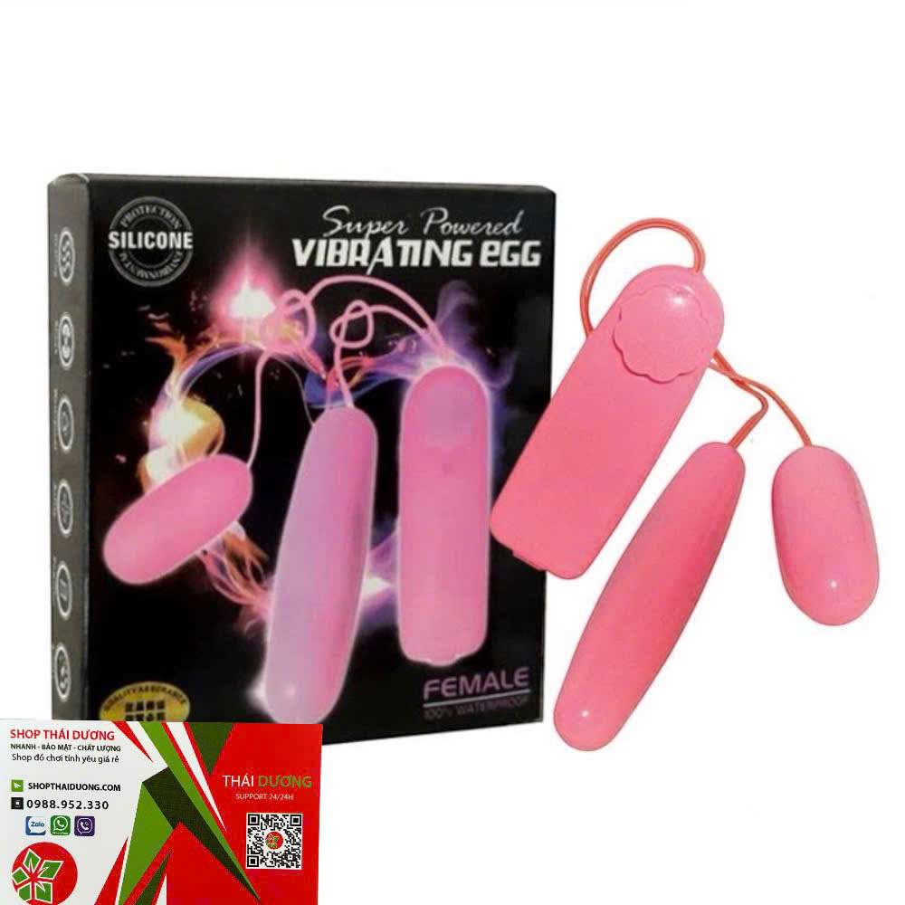 Trứng Rung Tình Yêu Mini Đôi 2 Đầu 2 trứng Có Dây Rung Mạnh - shopthiendia.net