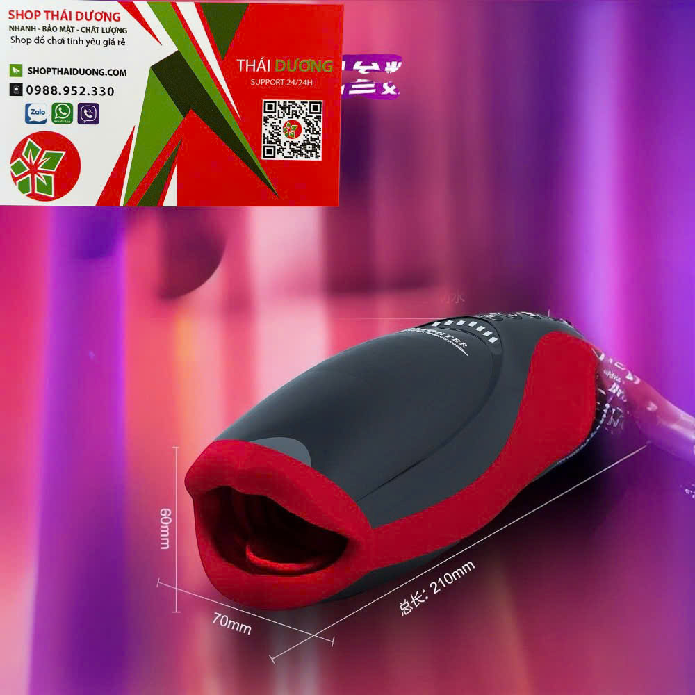 Máy thủ dâm mô phỏng oral sex Elite Fiery Red Lips cho nam tự sướng