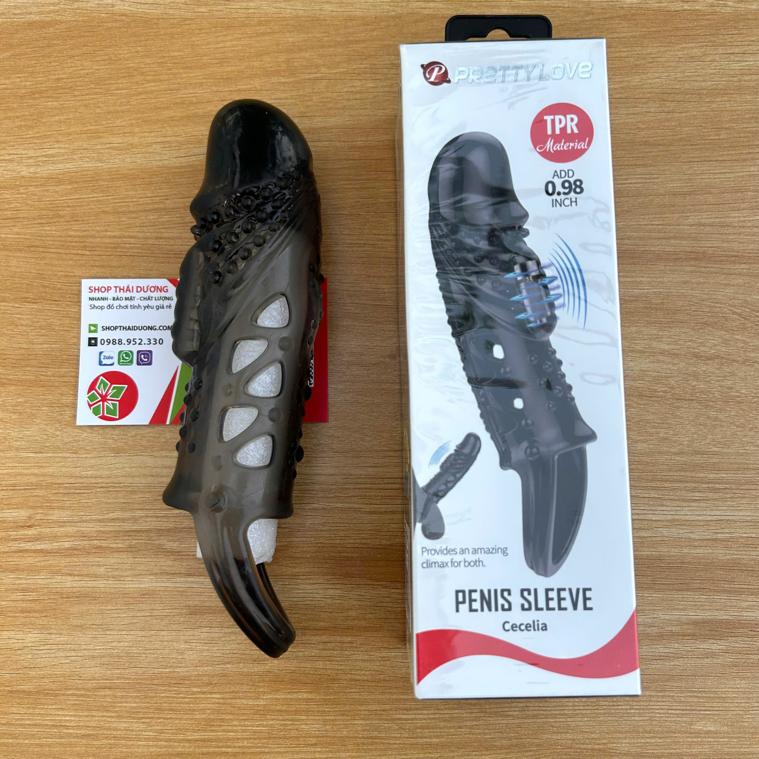 Bao Cao Su Đôn Dên Có Rung Pretty Love Cecelia  Tăng Kích Thước & Kích Thích Mạnh