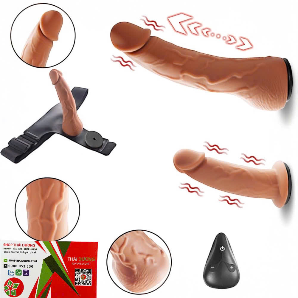Dương Vật Giả 2 Đầu Yeain Double Wings  Có Đai Đeo & Remote Điều Khiển Từ Xa