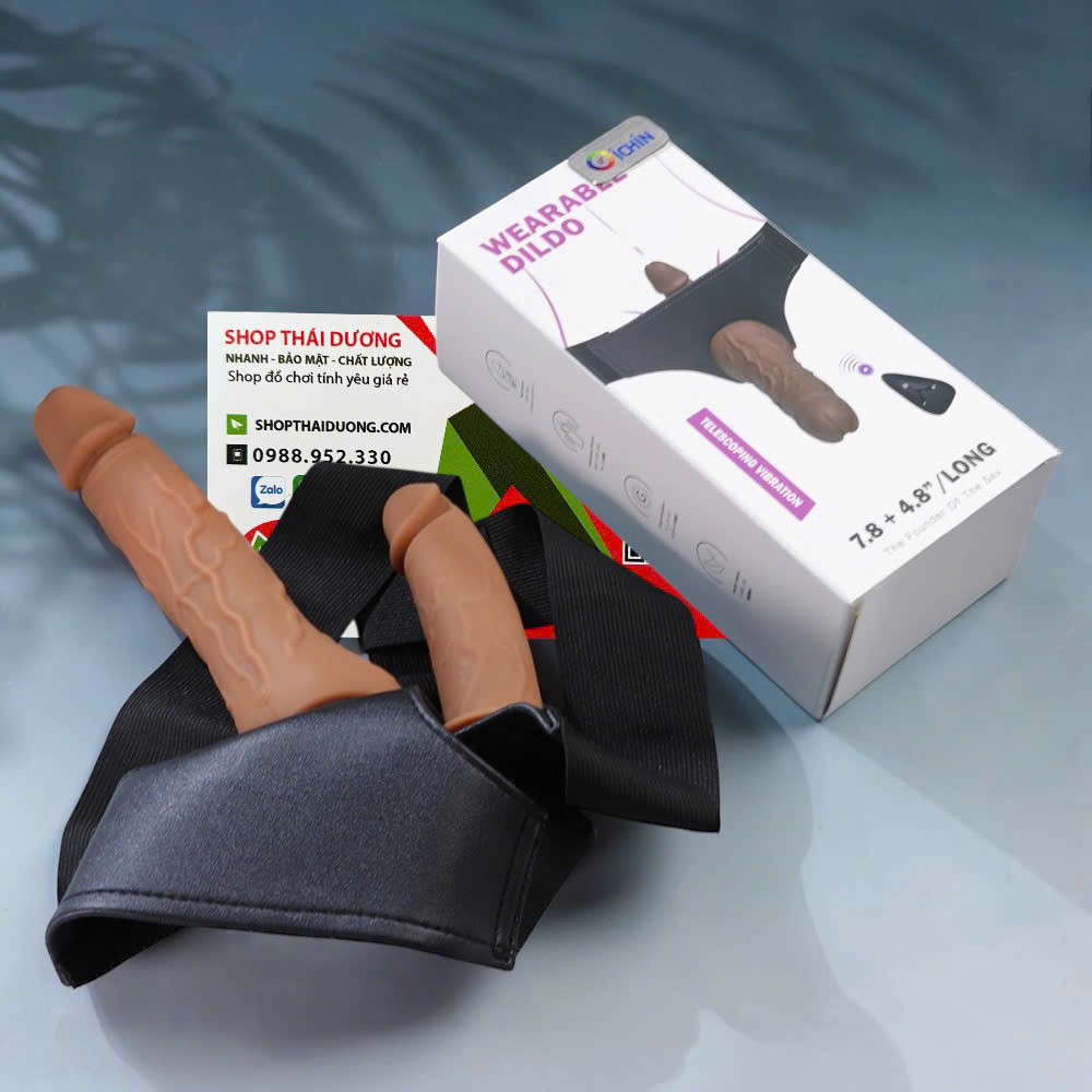 Dương Vật Giả 2 Đầu Yeain Double Wings  Có Đai Đeo & Remote Điều Khiển Từ Xa