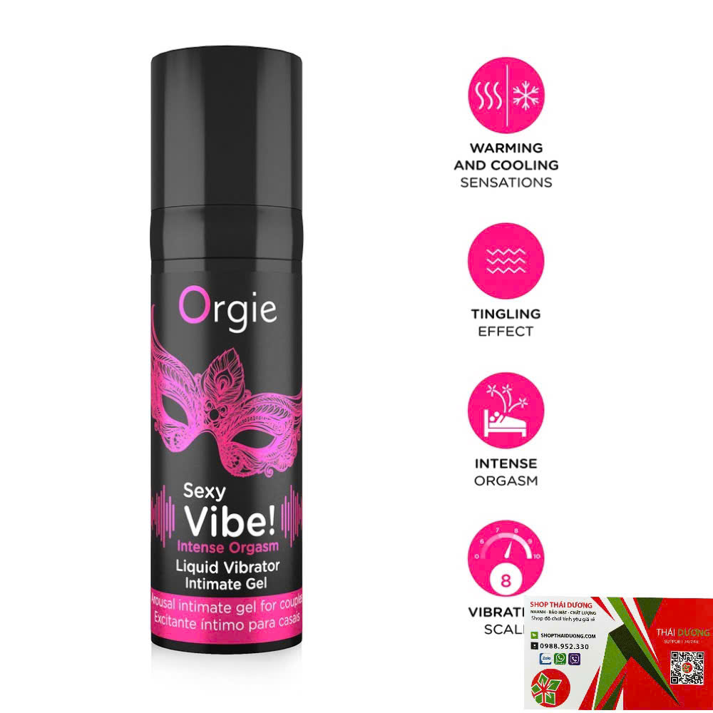 Gel Orgie Sexy Vibe Intense Orgasm  Đánh Thức Mọi Giác Quan, Tăng Cường Khoái Cảm lên Dỉnh Cho Nữ
