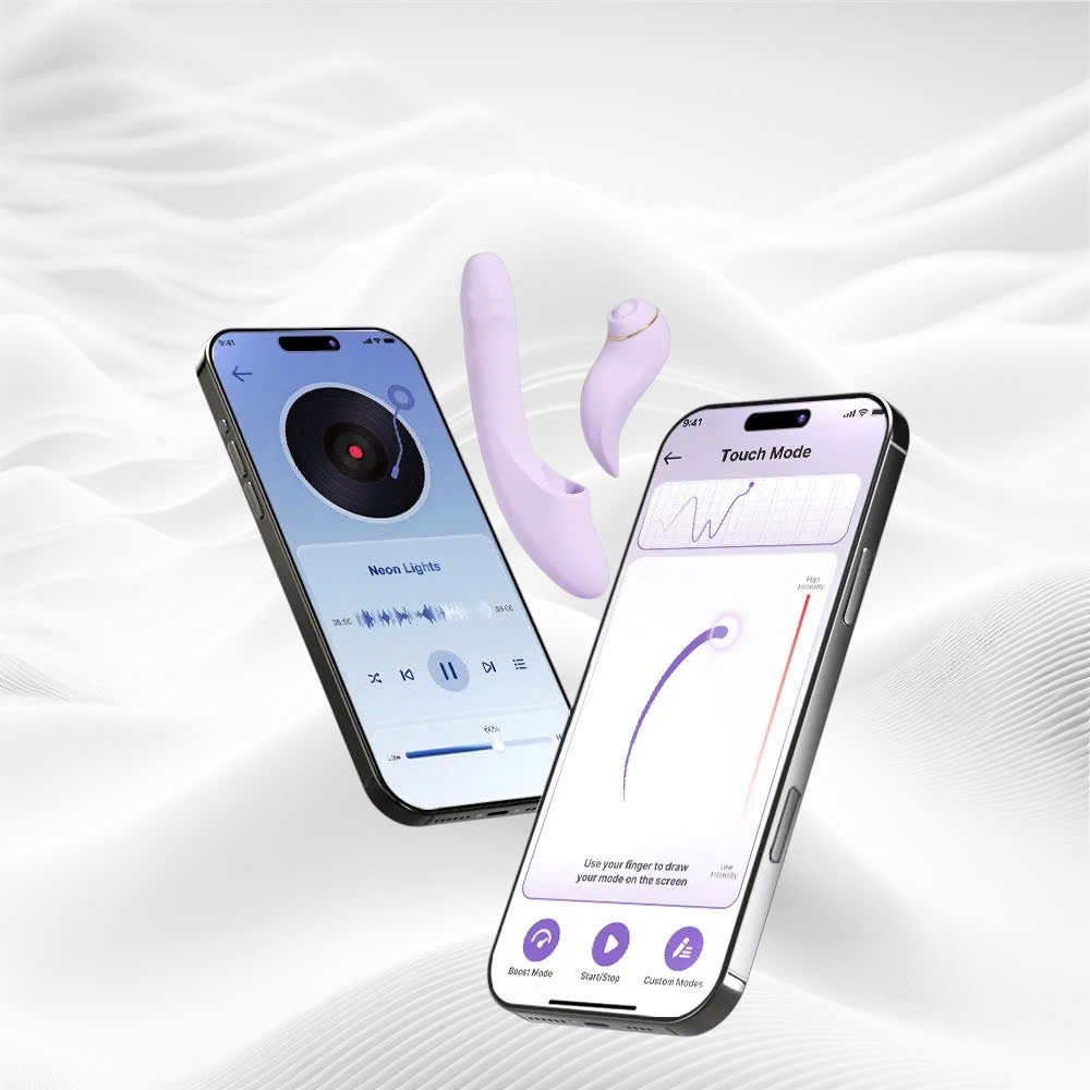Svakom DuoGlow 5in1 Cao Cấp  Dương Vật Giả Rung Kết Hợp Massage Điểm G & Âm Vật Thông Minh