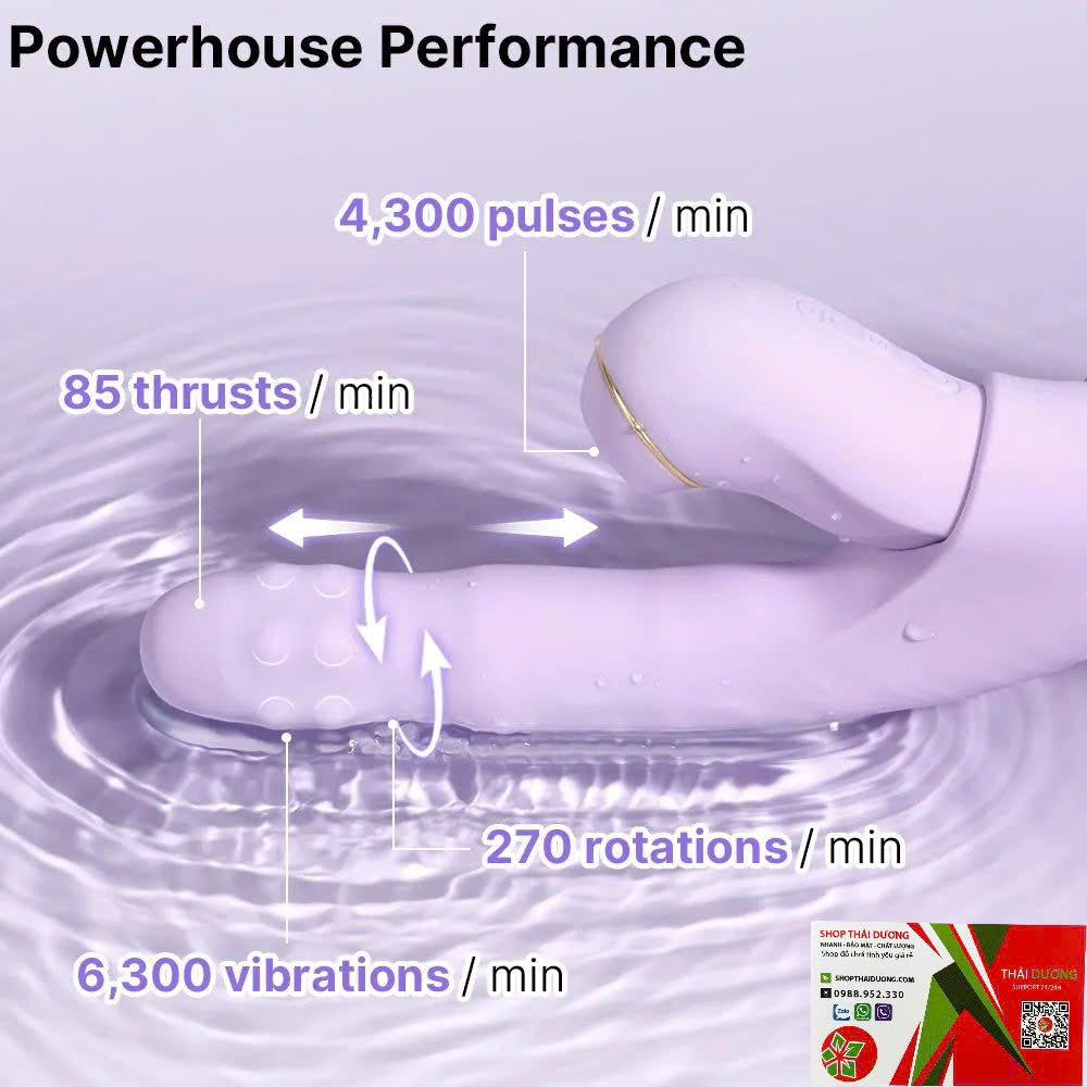 Svakom DuoGlow 5in1 Cao Cấp  Dương Vật Giả Rung Kết Hợp Massage Điểm G & Âm Vật Thông Minh