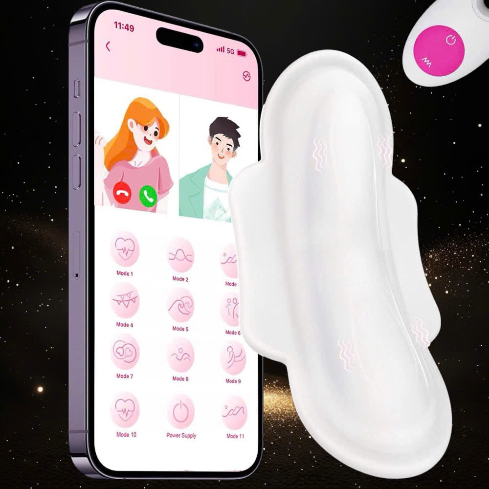 Trứng Rung Không Dây Dán Ngoài Quần Chip  Điều Khiển App Thông Minh 11 Chế Độ Rung