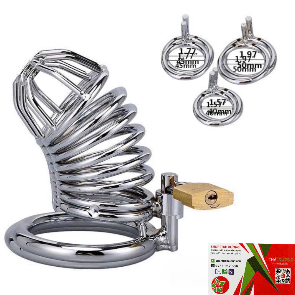Lồng Khóa Dương Vật Thép Không Gỉ  Vòng Đeo Kiềm Chế Cho Nam