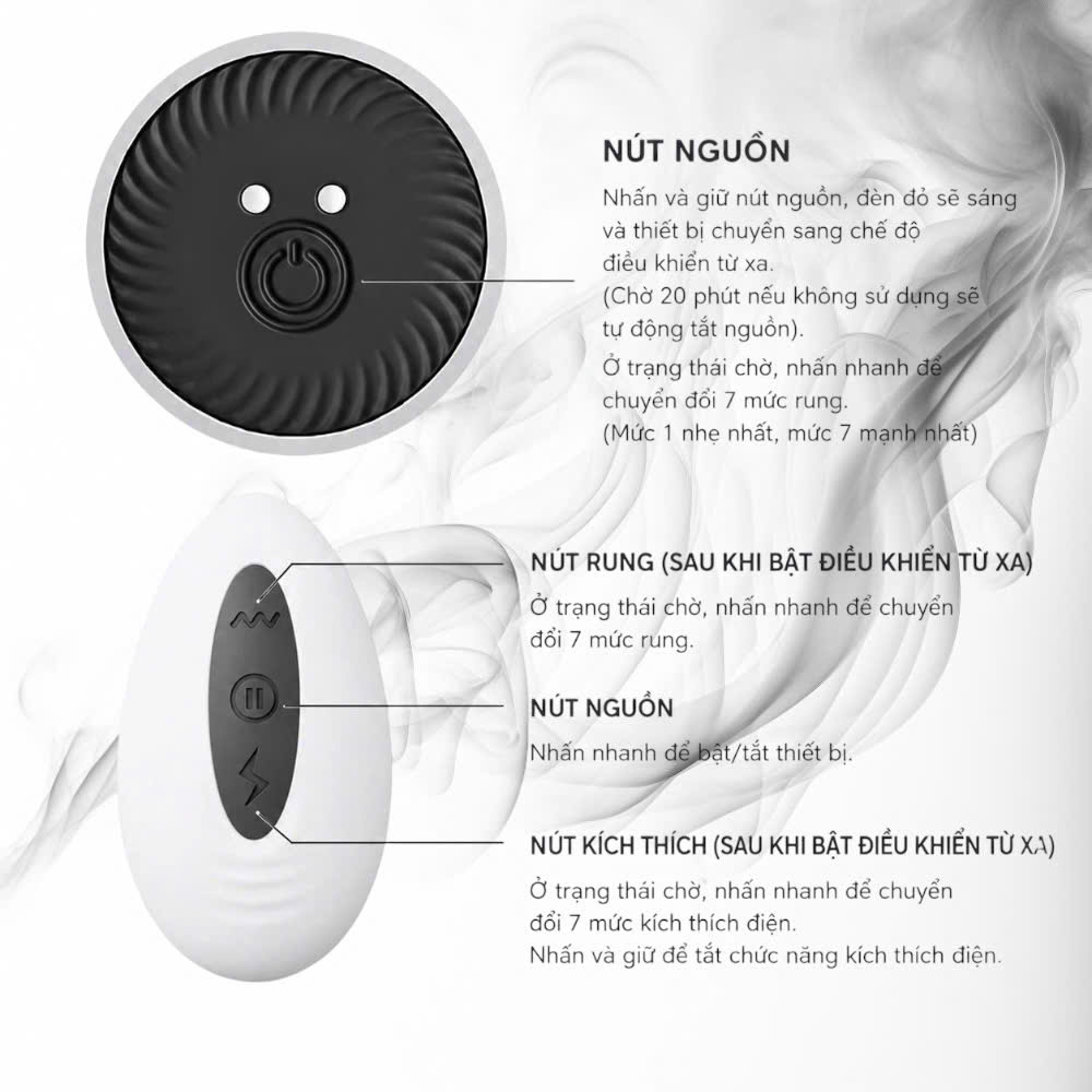 Anal Plug Inox Cao Cấp Rung Sốc Điện Bản Remote Điều Khiển Từ Xa