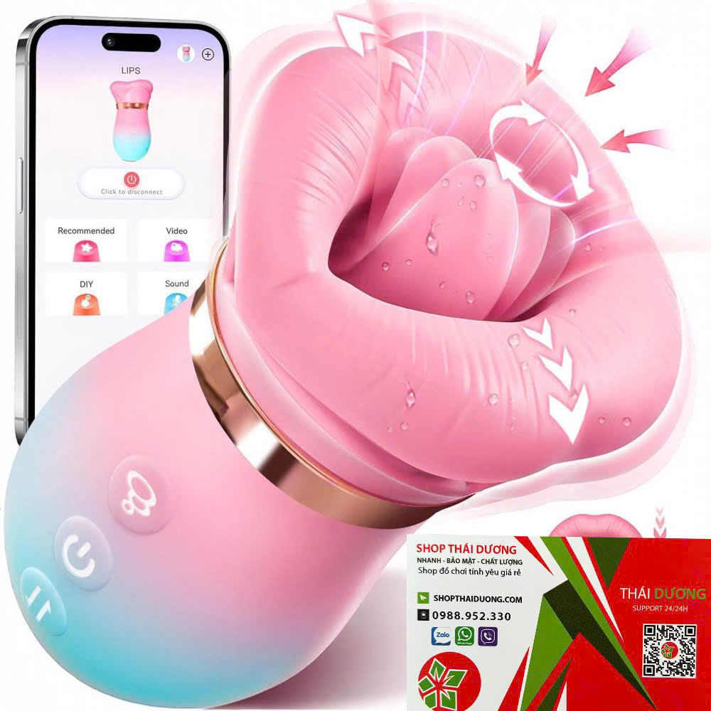 Máy massage âm vật Sovokn rung liếm hút đa chế độ  Điều khiển từ xa  qua app