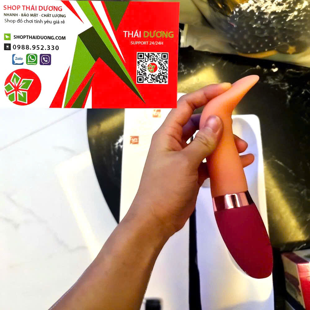 Máy rung lưỡi liếm kích thích âm đạo và âm vật Shuangmi có sưởi ấm