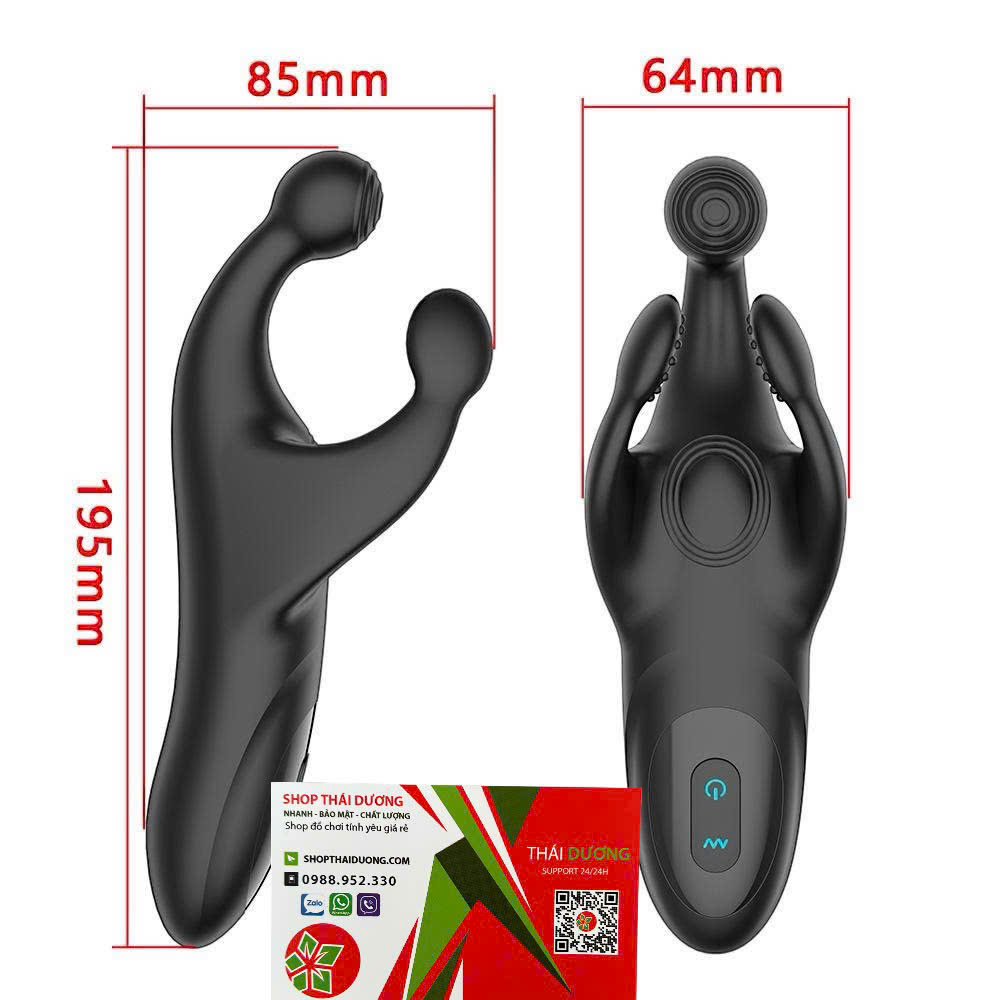 Máy massage kích thích dương vật và tinh hoàn Black Trident cho nam