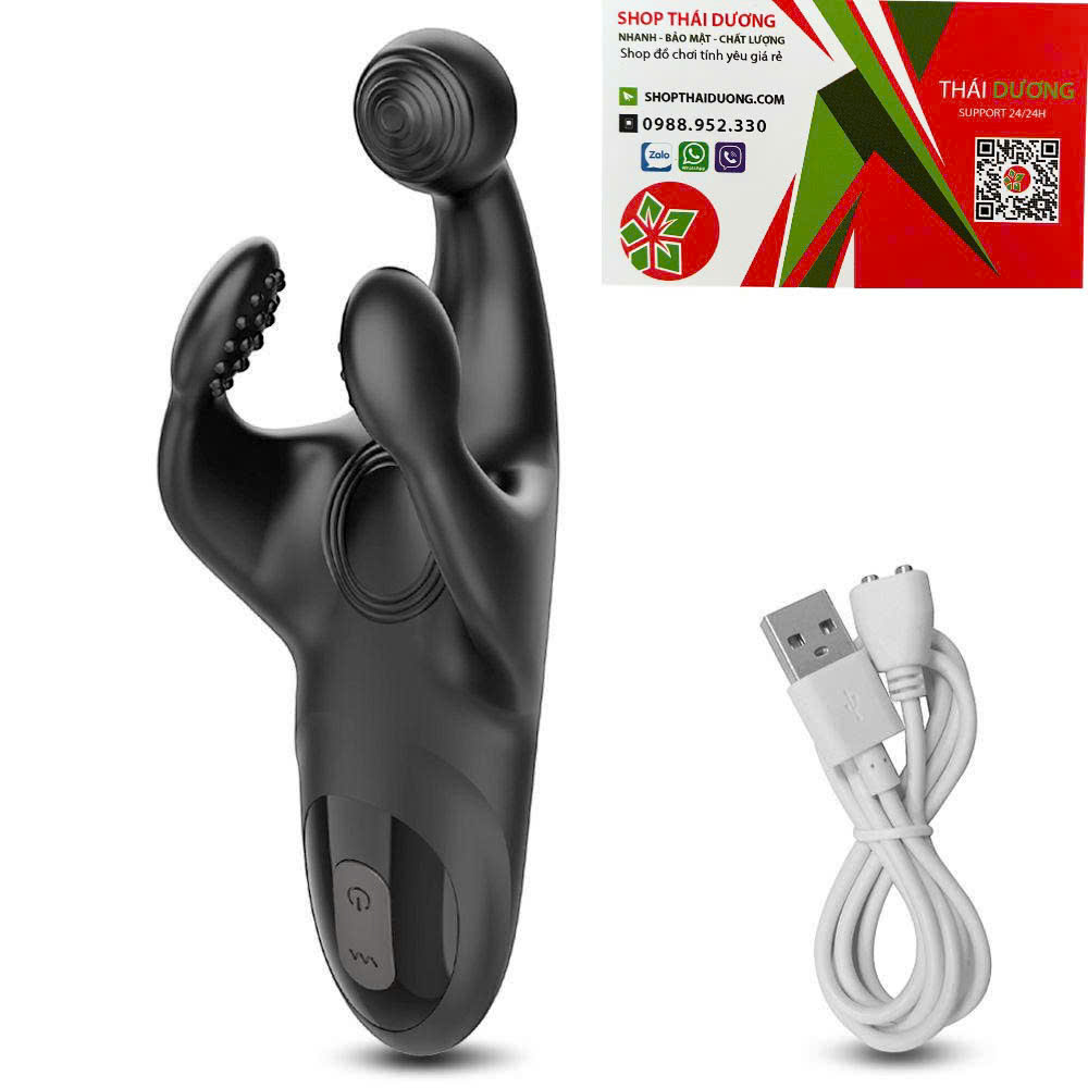 Máy massage kích thích dương vật và tinh hoàn Black Trident cho nam