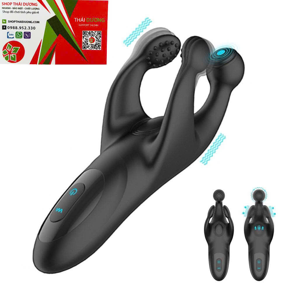Máy massage kích thích dương vật và tinh hoàn Black Trident cho nam