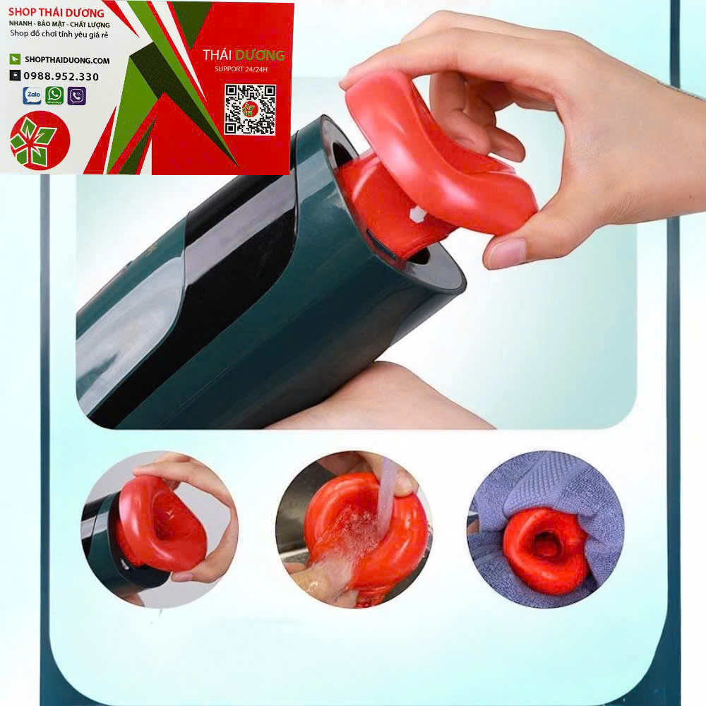 Máy thủ dâm thụt co bóp có sưởi ấm và âm thanh Leten Air Oral Version 3