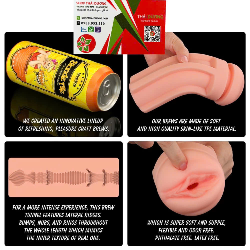 Cốc Tự Sướng Lon Bia Lovetoy Blonde Ale Pleasure Brew Kín Đáo Cao Cấp