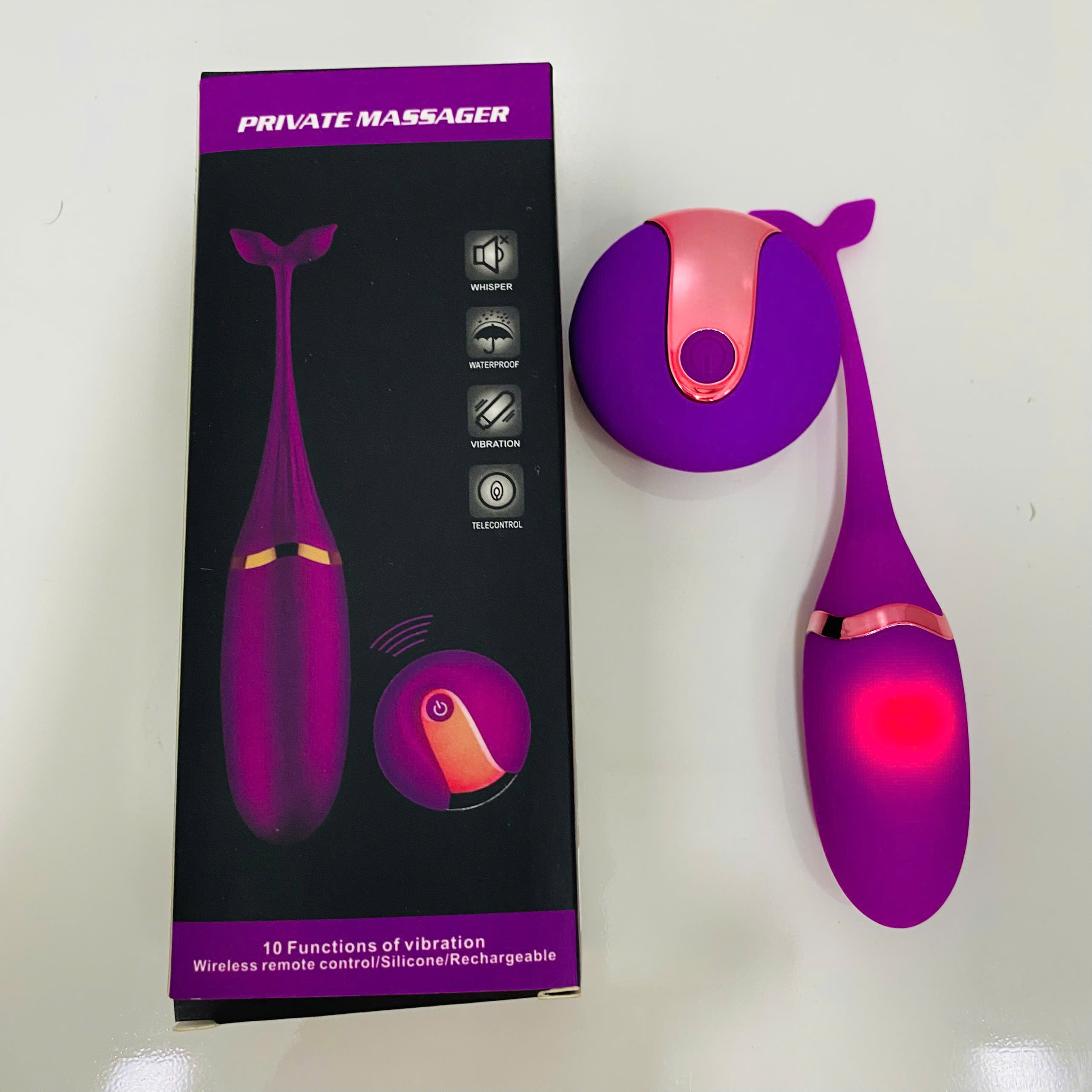 Trứng Rung Mini Đuôi Cá - 10 Chế Độ Rung, Điều Khiển Từ Xa, Kích Thích Mạnh