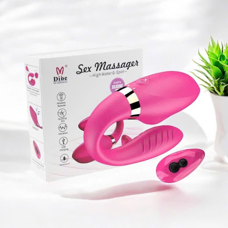 Máy Rung Bú Mút Dibe G-Spot ALVA - 2 Đầu Cực Đỉnh_ Điều Khiển Từ Xa