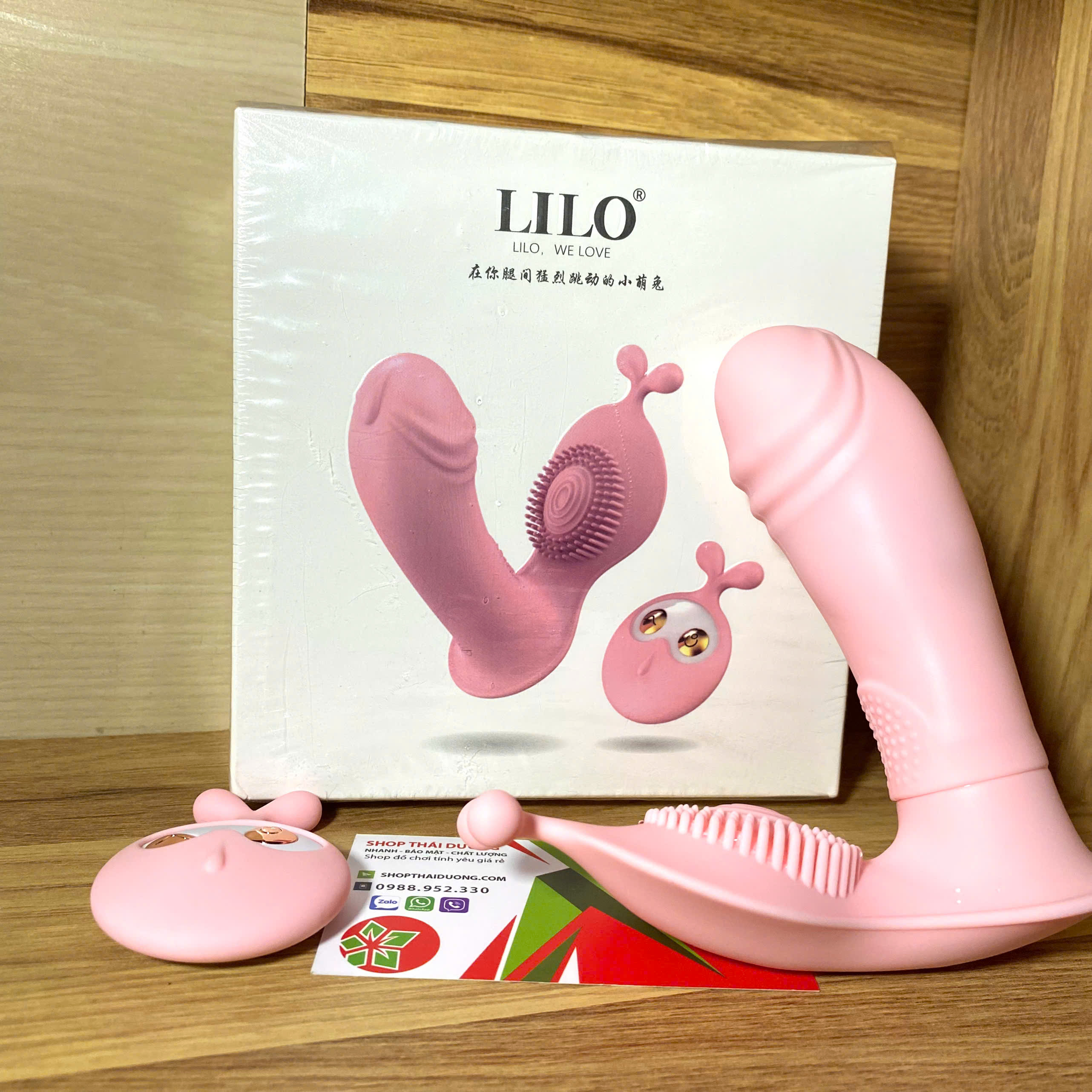 Chíp Rung Lilo Tai Thỏ Hình Dương vật Điều Khiển Từ xa Rung Nhiều Chế Độ