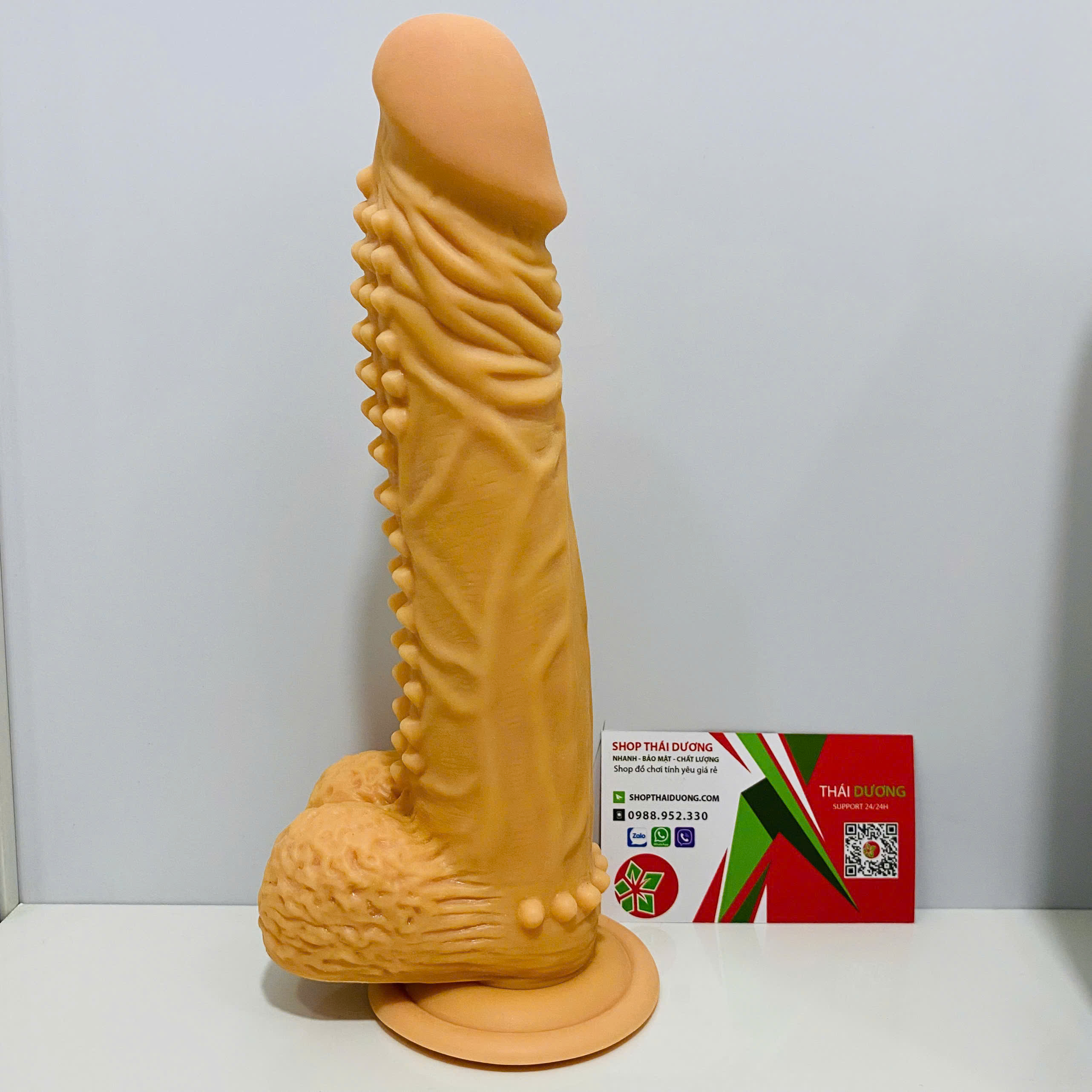 Đại lý Dương Vật Giả Hít Tường Có Bìu -Kết Hợp Gai nhỏ Tạo Ra Cảm Giác Cực Sướng Khi Dùng - giá rẻ