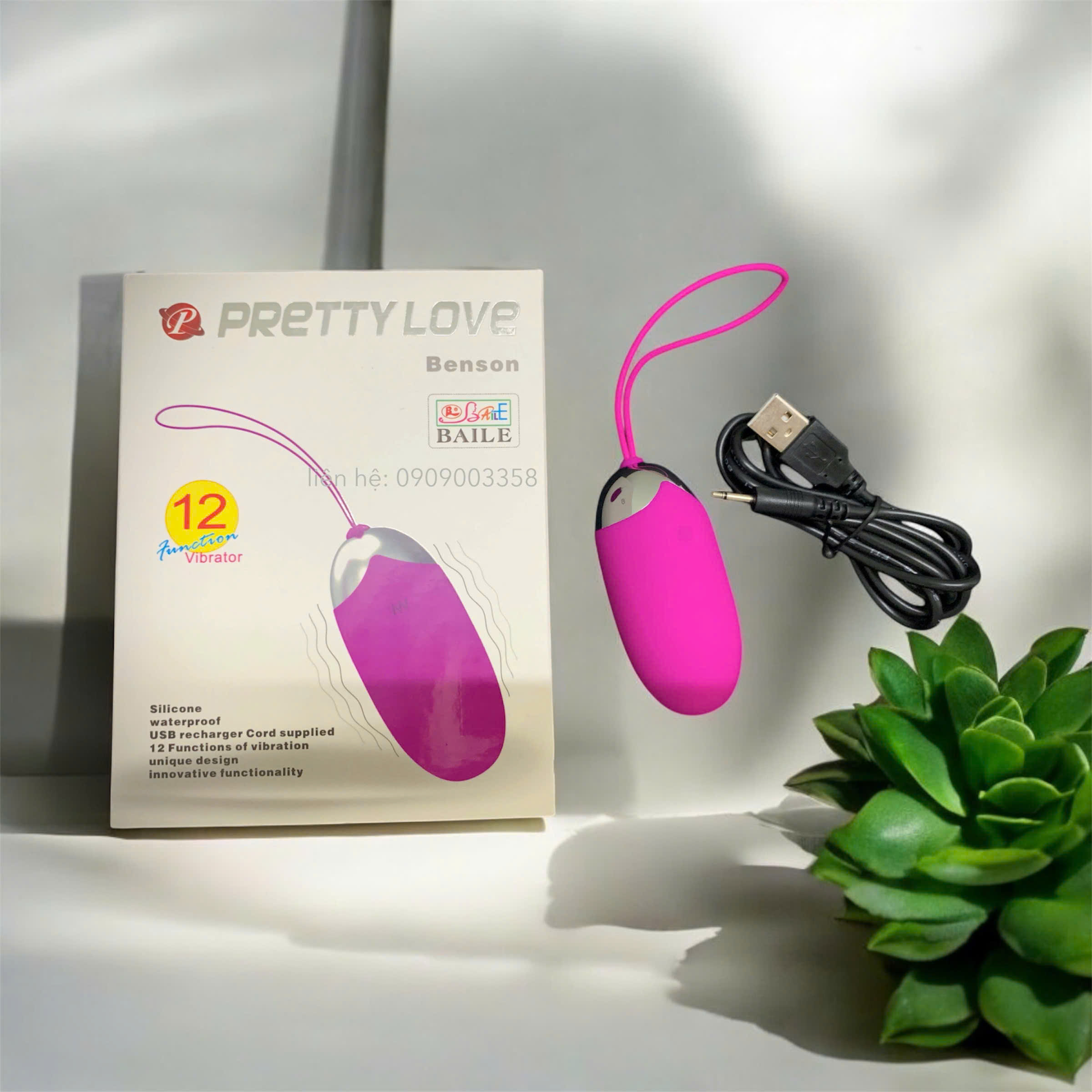 Trứng Rung Pretty Love 12 Tần Số – Rung Xoáy Siêu Mạnh, Điều Khiển Từ Xa Cực Nhạy