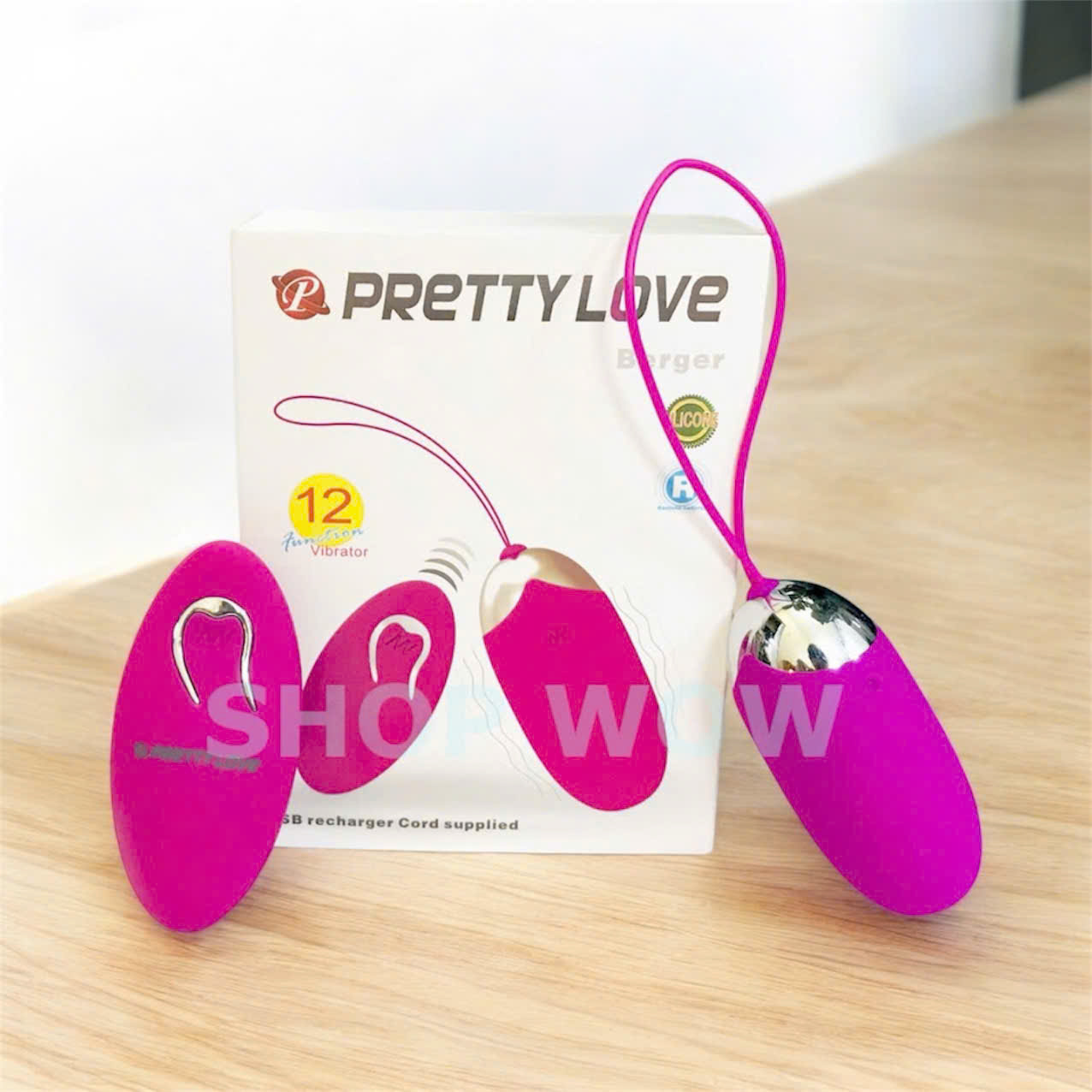 Trứng Rung Pretty Love 12 Tần Số – Rung Xoáy Siêu Mạnh, Điều Khiển Từ Xa Cực Nhạy