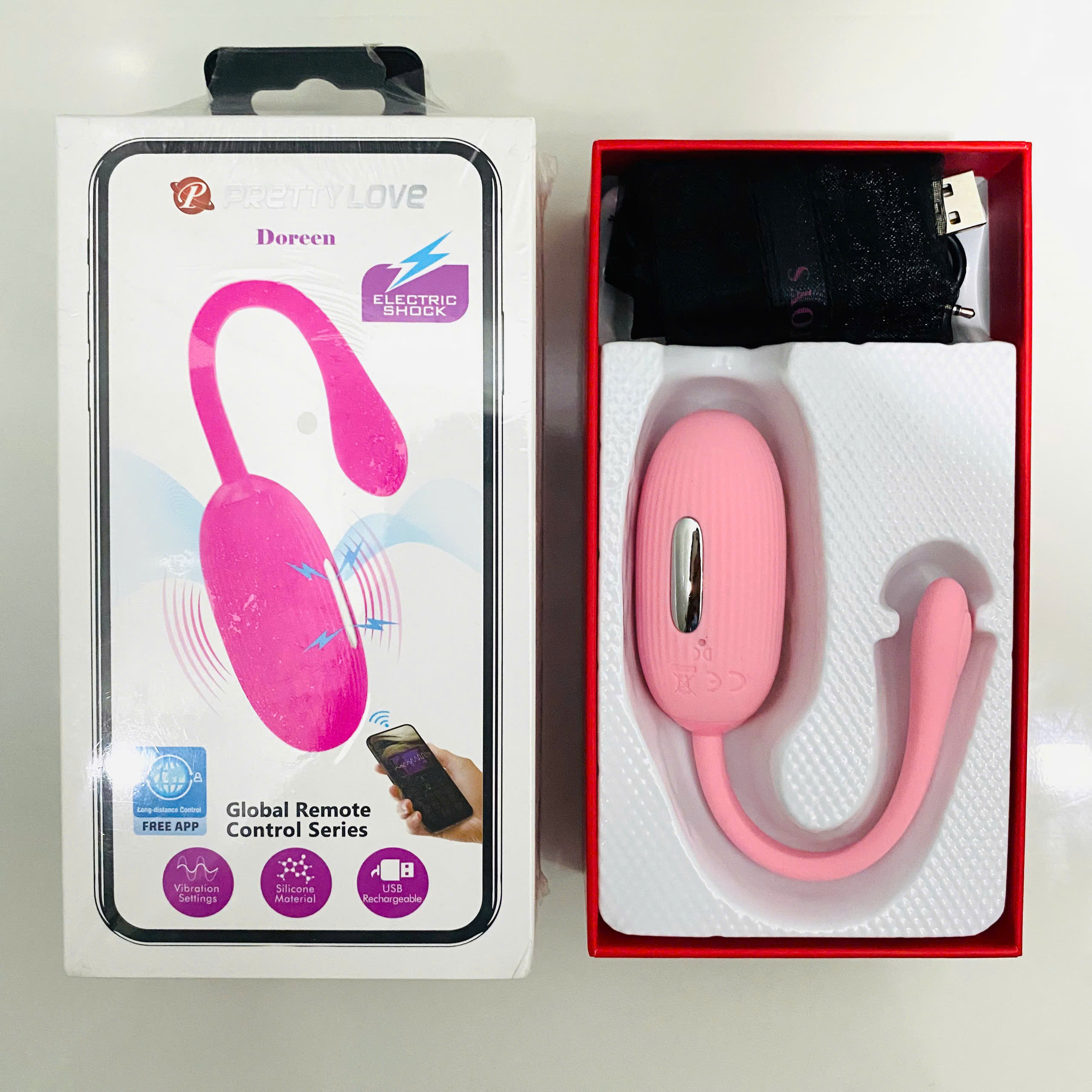 Trứng Rung Điều Khiển Bluetooth Pretty Love Doreen – Tăng Khoái Cảm Với Sốc Điện