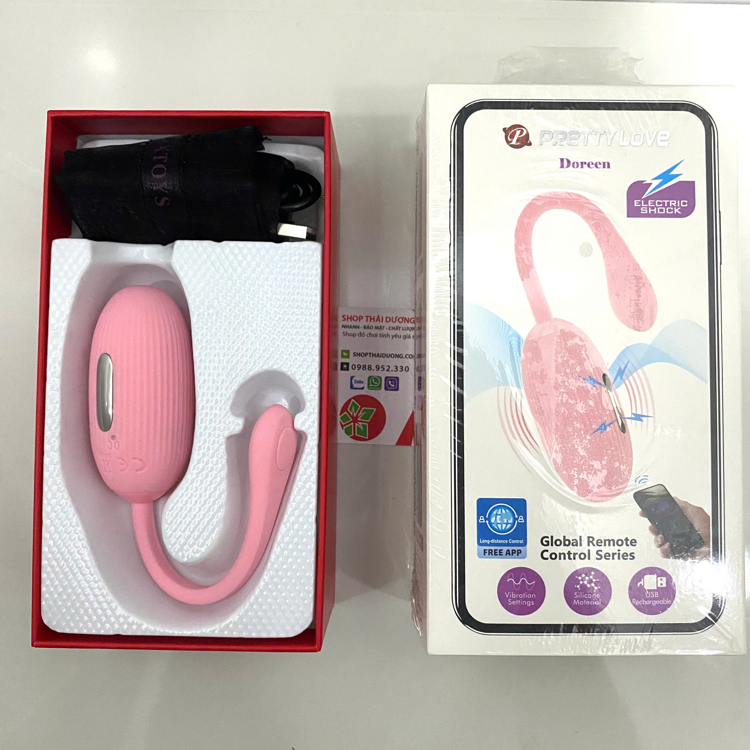 Trứng Rung Điều Khiển Bluetooth Pretty Love Doreen – Tăng Khoái Cảm Với Sốc Điện