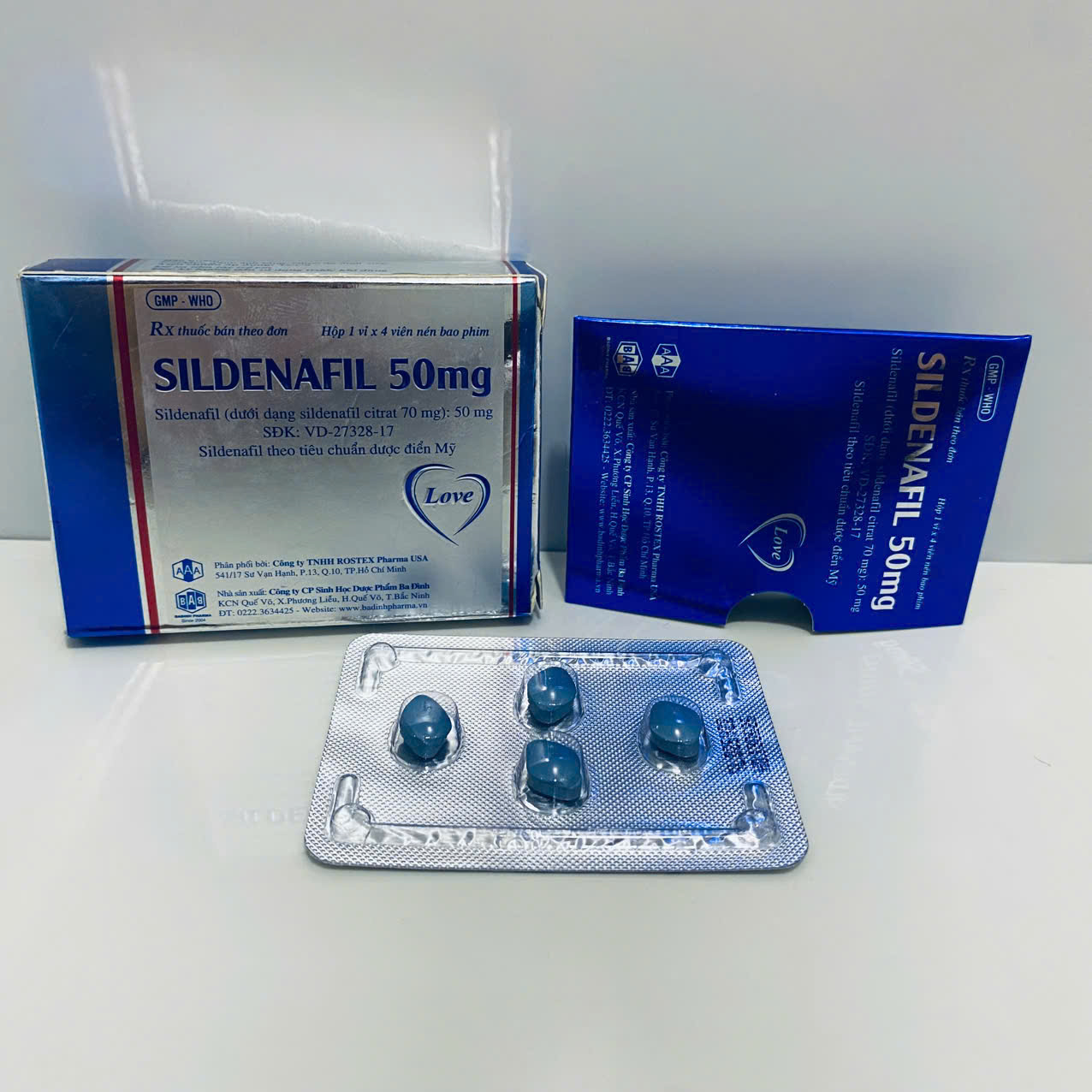 Thuốc Sinh Lý Nam Sildenafil 50mg – Trị Yếu Sinh Lý, Chống Xuất Tinh Sớm Hiệu Quả