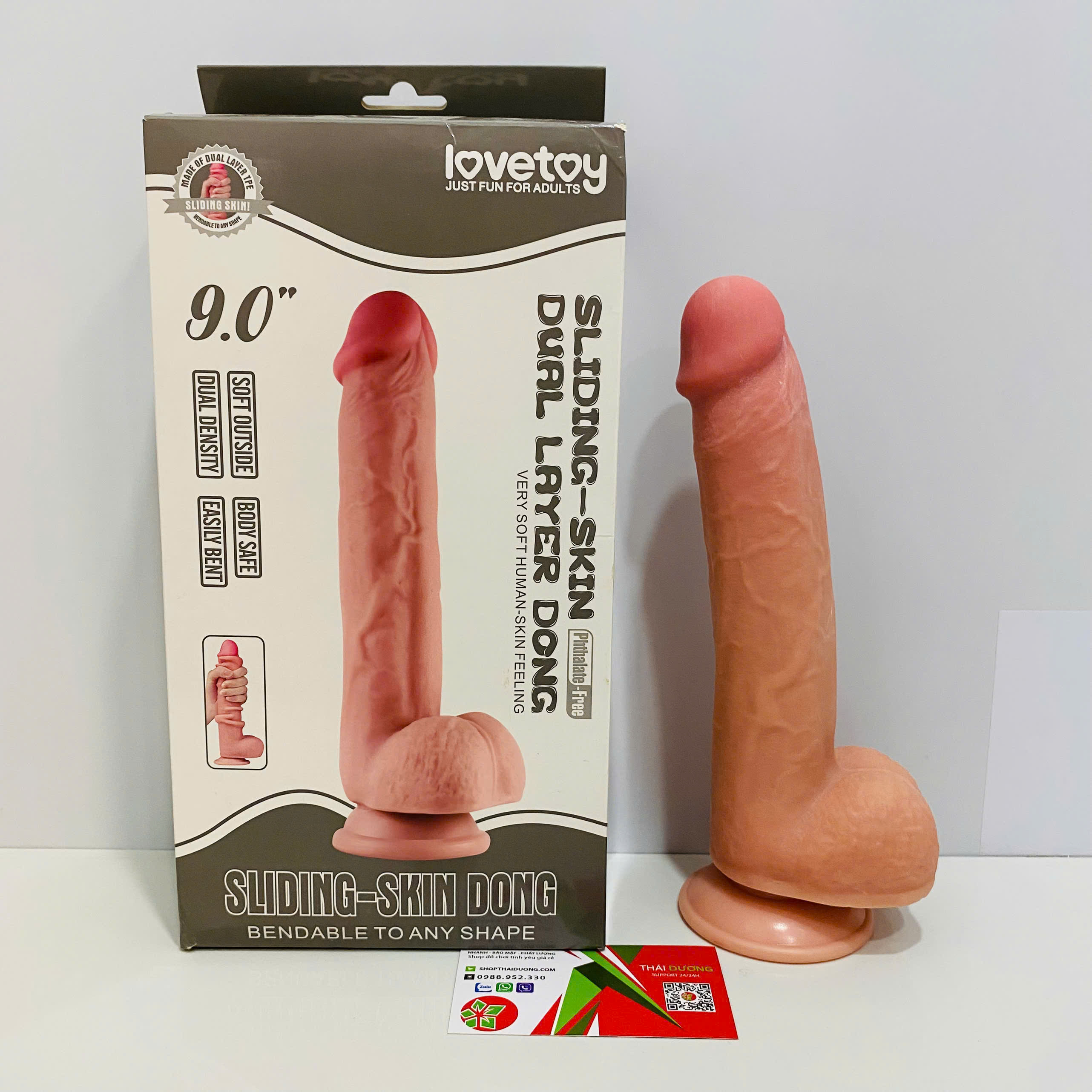 Nơi bán Nơi Bán Dương Vật Giả Hít Tường Siêu Mềm Lovetoy Siliding Skin Dong 9.0 - Sextoy Nữ Cao Cấp loại tốt