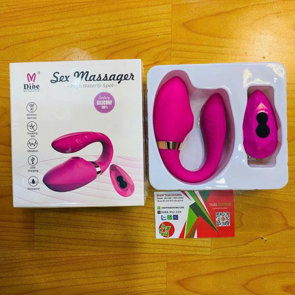 Máy Rung Bú Mút Dibe G-Spot ALVA - 2 Đầu Cực Đỉnh_ Điều Khiển Từ Xa 