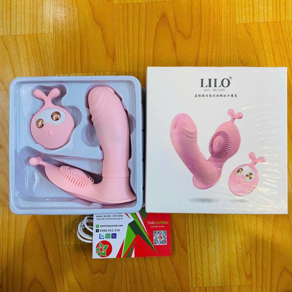 Chíp Rung Lilo Tai Thỏ Hình Dương vật  Điều Khiển Từ xa Rung Nhiều Chế Độ 