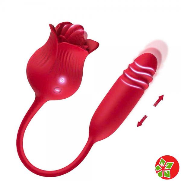 Cung cấp Máy Massage Trứng rung Thụt Đôi Hoa Hồng - Kết Hợp Lưỡi Liếm Kích Thích Âm Vật Cho Nữ Tự  chính hãng 