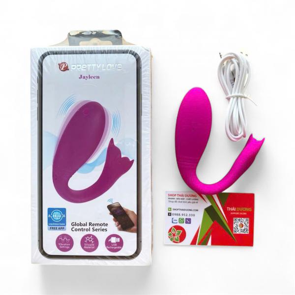 Trứng Rung Cá Heo Điều Khiển Bằng App – Pretty Love Jayleen 12 Chế Độ Rung Cực Phê 