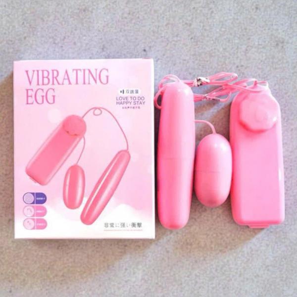 Trứng Rung Tình Yêu Mini Đôi 2 Đầu 2 trứng Có Dây Rung Mạnh - shopthiendia.net 