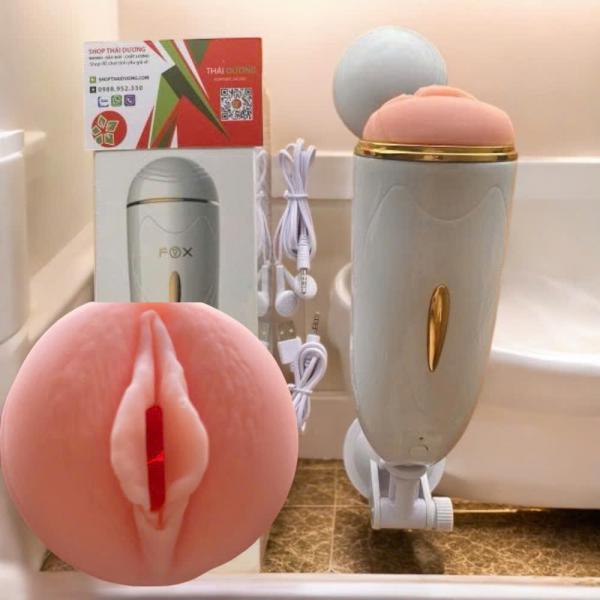 Âm Đạo Giả Có Rung Cho Nam  Tích Hợp Âm Thanh, Đế Hít Cố Định 