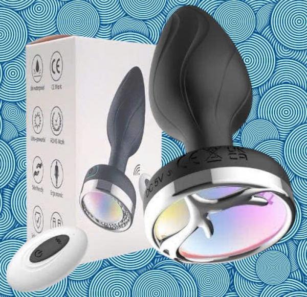 Sextoy Trứng Rung Hậu Môn 10 Chế Độ Rung Mạnh – Đèn LED Đổi Màu Điều Khiển Không Dây 