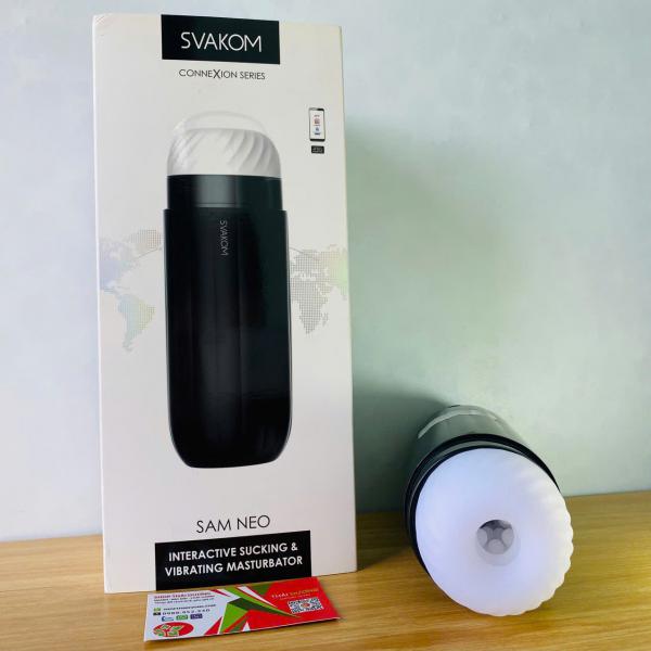 Cốc Thủ Dâm Tự Động Svakom Sam Neo – Rung Hút Co Bóp Cực Phê Điều Khiển Qua App Điện Thoại 