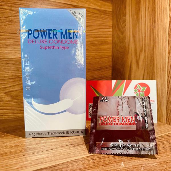  Nhập sỉ Bao Cao Su Siêu Mỏng POWER MEN DULUXE CONDOMS Hộp 12 Cái - BCS Cao Cấp  mới nhất 