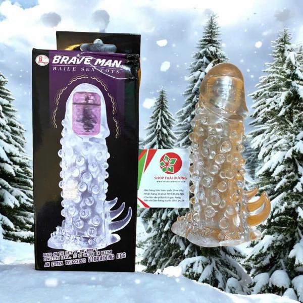 Khám phá Bao Cao Su Đôn Dên Brave Man chính hãng – tăng 4cm chiều dài, đầu rung gai cực mạnh, giúp nam giới tự tin và mang đến khoái cảm mãnh liệt cho bạn tình 