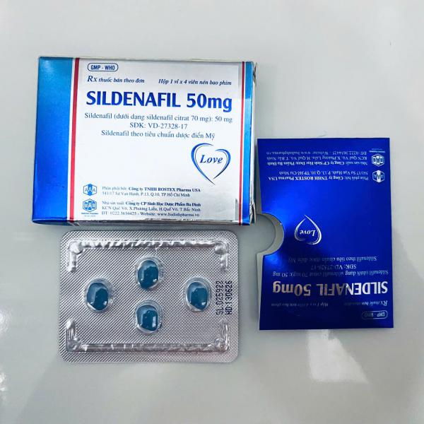 Thuốc Sinh Lý Nam Sildenafil 50mg – Trị Yếu Sinh Lý, Chống Xuất Tinh Sớm Hiệu Quả 