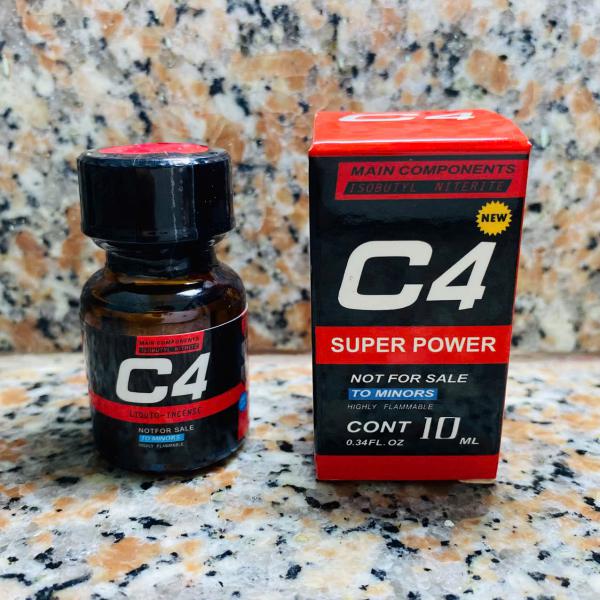 Khám phá Popper C4 Red 10ml USA PWD chính hãng – Chai hít tăng khoái cảm mạnh mẽ, mùi thơm dễ chịu, không gây đau đầu. Phù hợp cho Top & Bot, giúp giãn cơ hậu môn & cổ họng, mang lại sự sung sướng bùng 