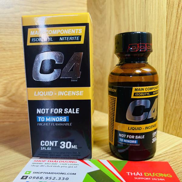 Popper C4 Vàng Chính Hãng Mỹ 30ml - Kích Thích Cực Mạnh Cho Top Bot 