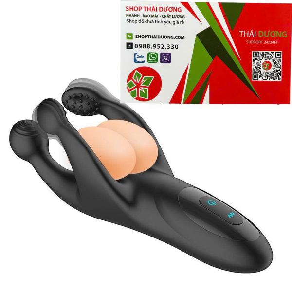 Máy massage kích thích dương vật và tinh hoàn Black Trident cho nam 