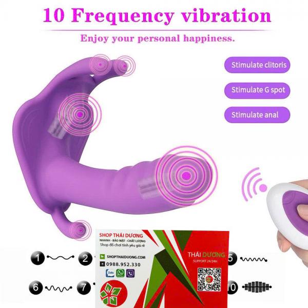 Máy rung bướm điều khiển từ xa gắn quần lót tiện lợi cho nữ tự sướng 