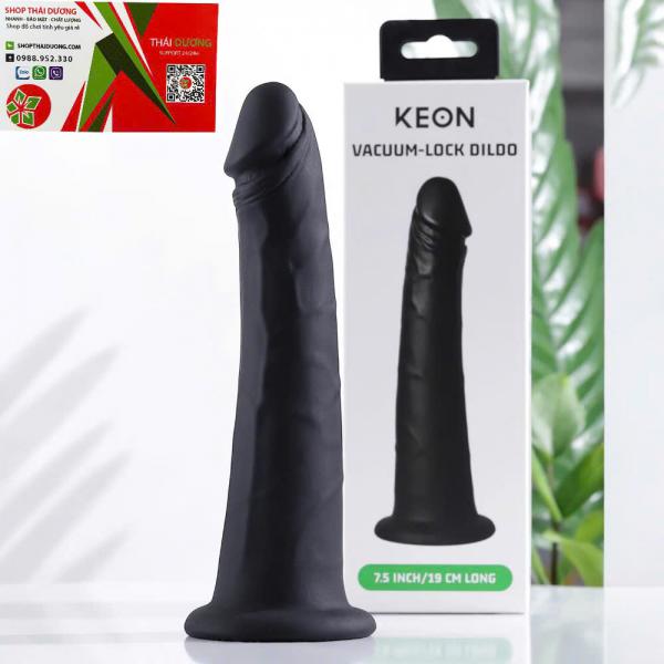 Dương Vật Giả Keon Vacuum-Lock Silicon Cao Cấp – Gân Nổi Mềm Mại, Đế Hút Chân Không Tăng Khoái Cảm 