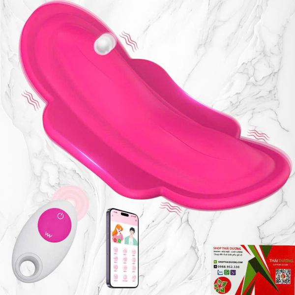 Trứng Rung Không Dây Dán Ngoài Quần Chip  Điều Khiển App Thông Minh 11 Chế Độ Rung 