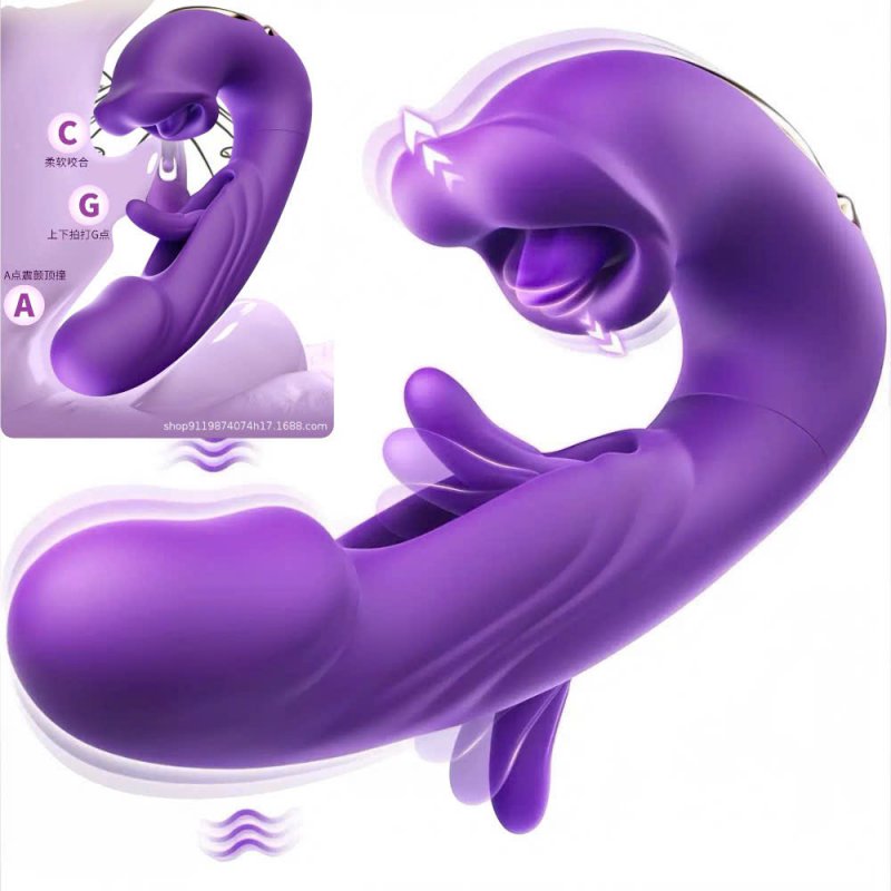 Máy Massage Điểm G Red Lips 3 Trong 1  Tích Hợp Rung, Liếm & Mút Cao Cấp 