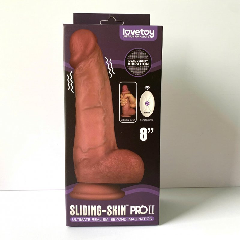 Máy Massage Cá Nhân Lovetoy Sliding Skin Pro II 8 Inch – Công Nghệ Silicon 2 Lớp & Điều Khiển Từ Xa 